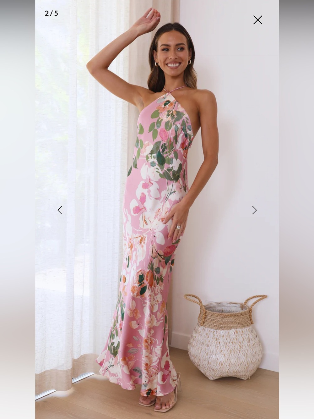 silky floral gown